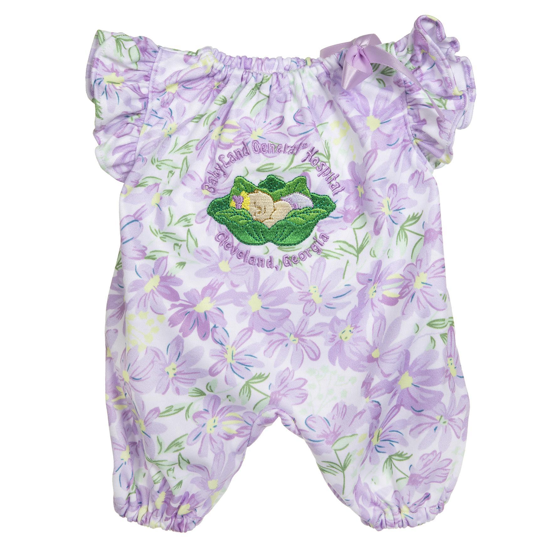 BLC C Sk Romper Purple Floral Sleeping Baby Fits 17"