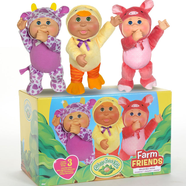 9" Cuties 3 Pack Farm Friends AMZ