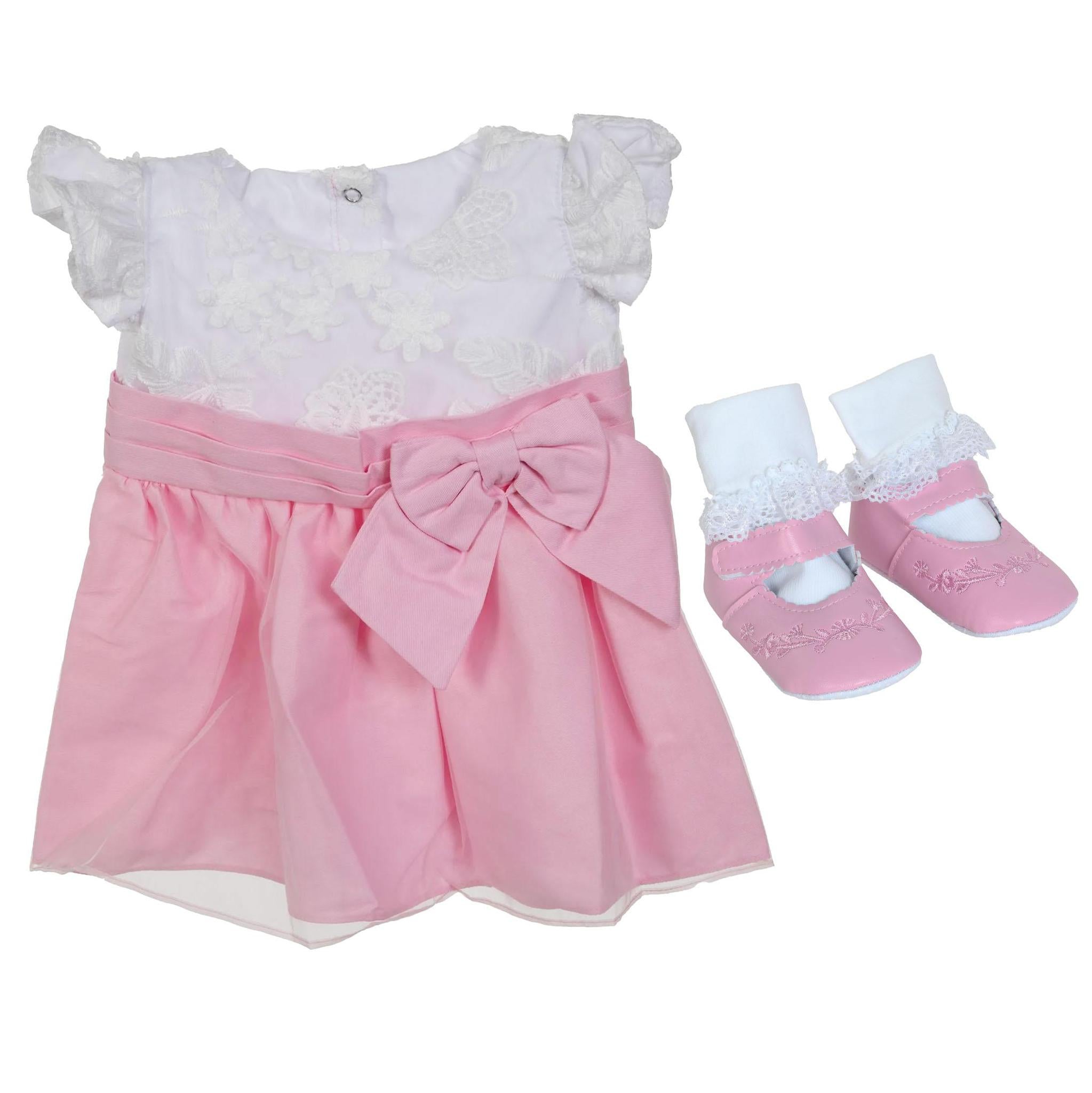 BLC C BU Fashion Set - Pink Dress w/Bow Fits 20"