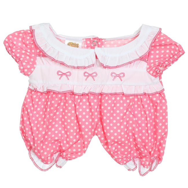 Furskins Outfit Romper Pink Polka Dot