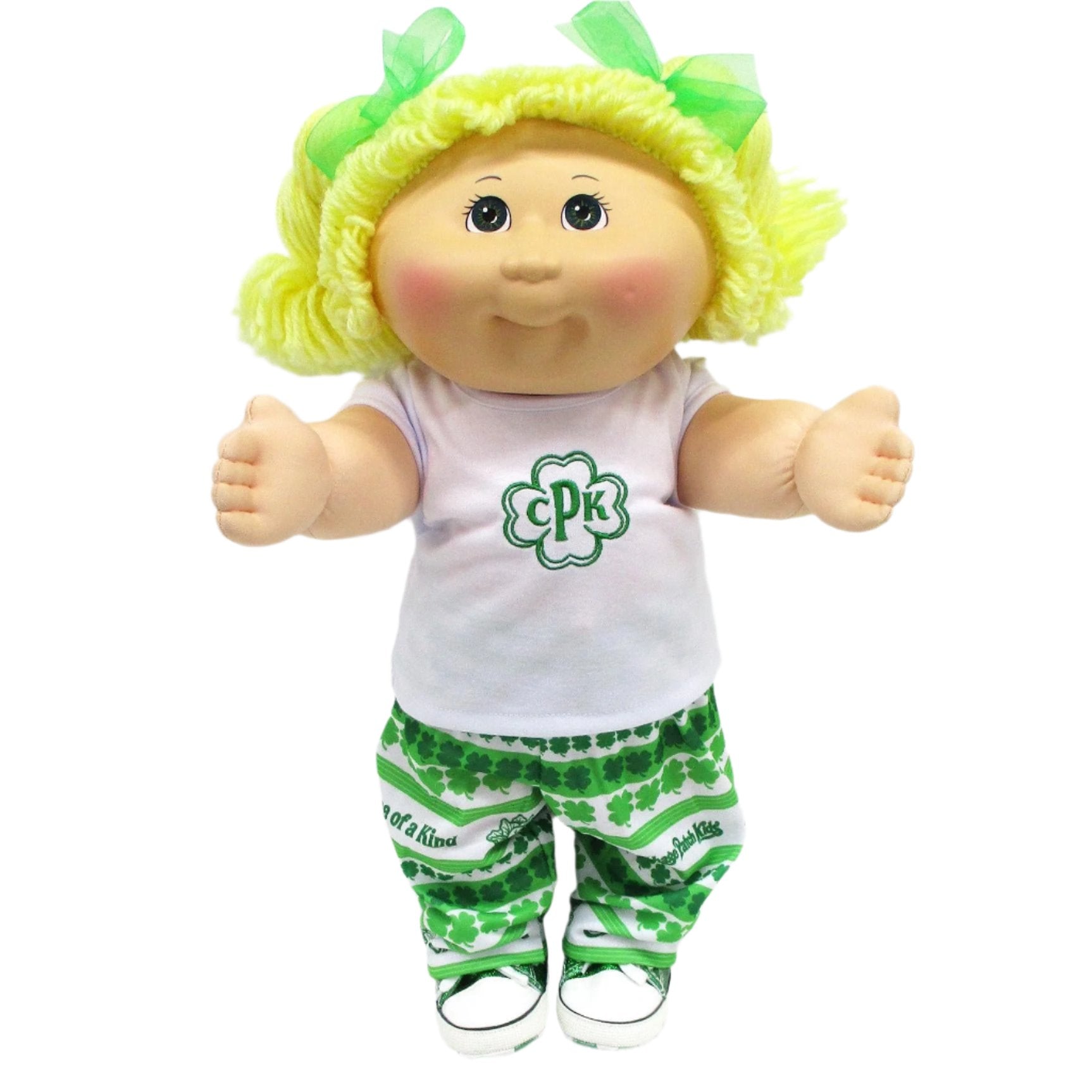 CPW1178-Green & White Clover Outfit