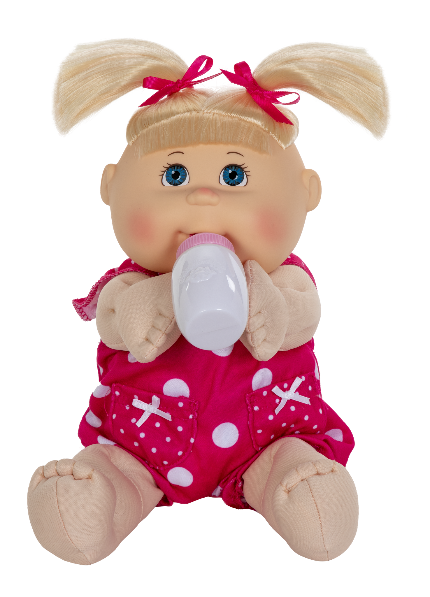 12" Playtime Babies Pink Polka Dot LGT BLU BLO