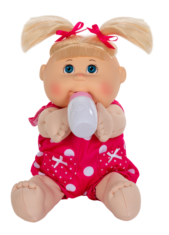 12" Playtime Babies Pink Polka Dot LGT BLU BLO