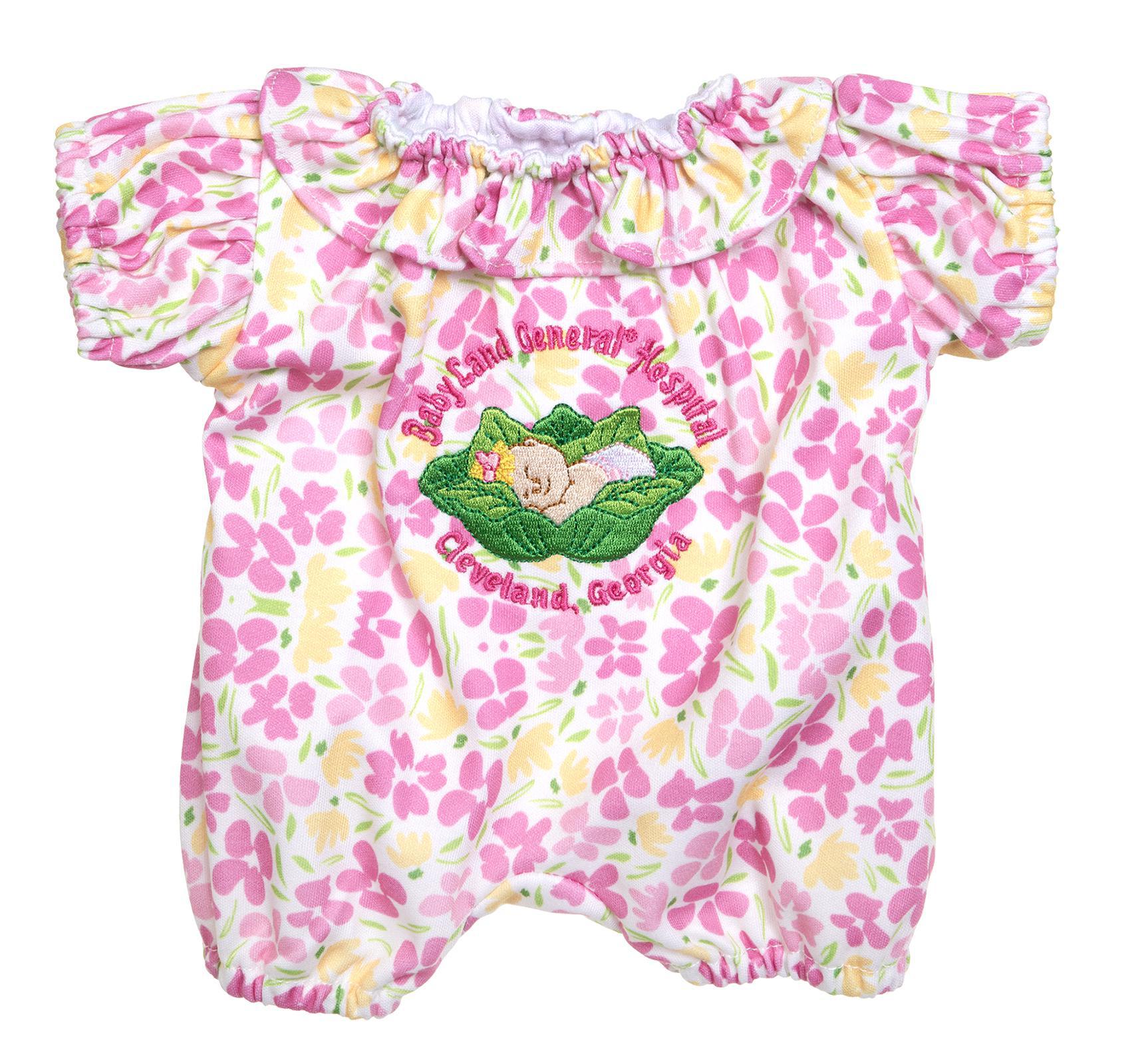 BLC C Sk Romper Pink Floral Sleeping Baby Fits 17"