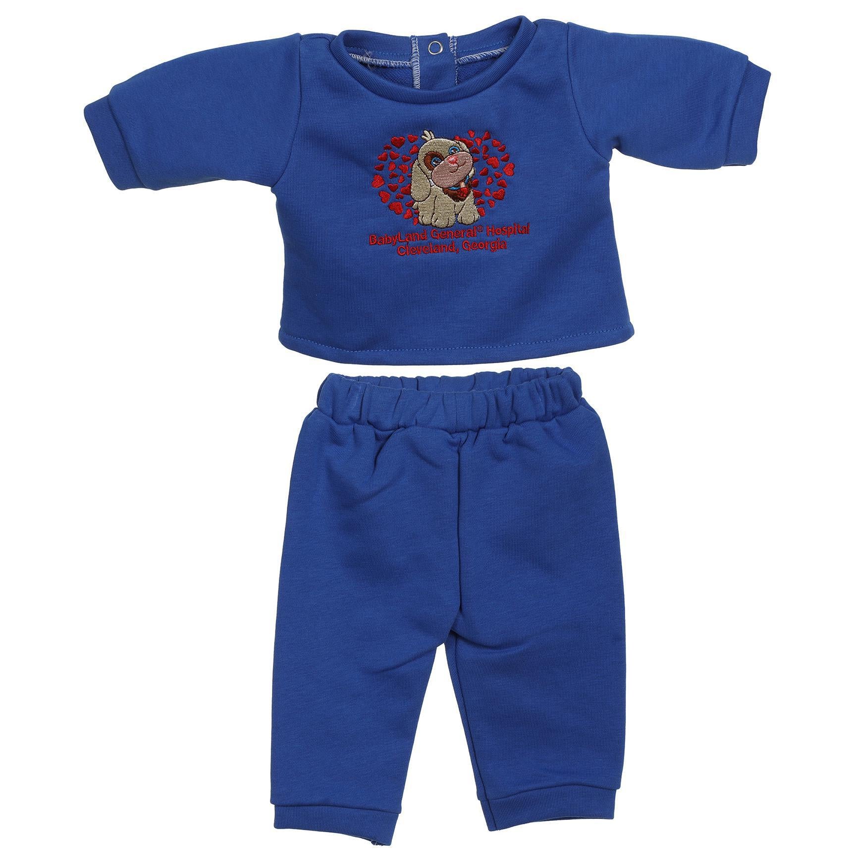 BLC C Outfit 2pc Blue Sweats Dog Fits 20" & Newborn