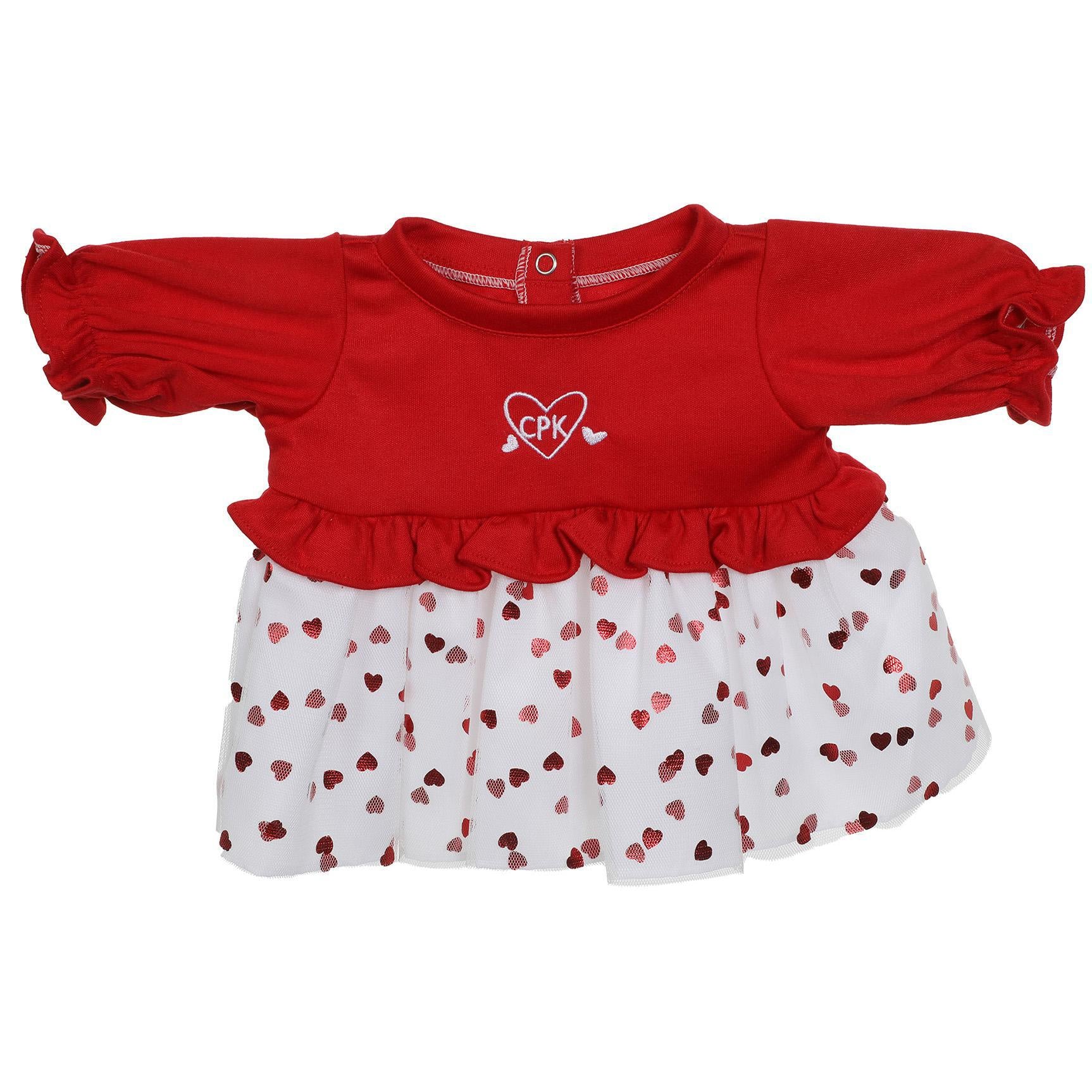 BLC C Dress Tutu Red & White Heart Logo Fits 20"