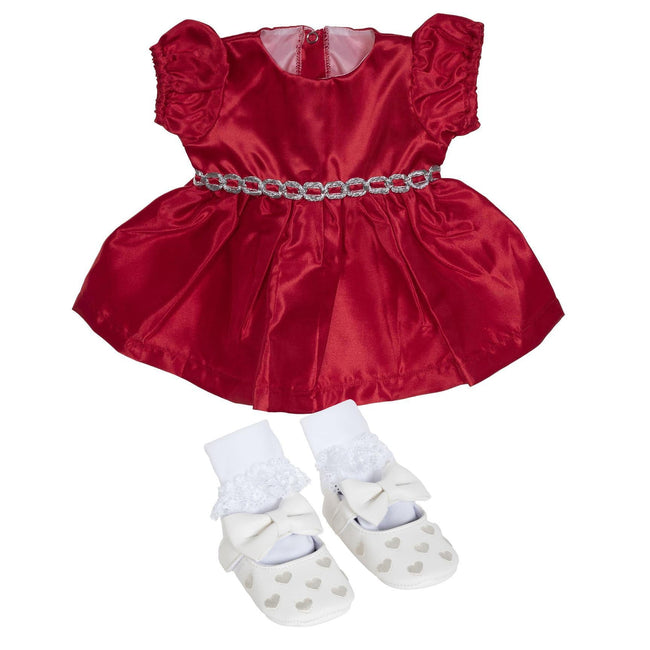 BLC C BU Fashion Set - Red Satin Dress Fits 20"