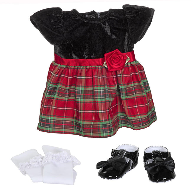 BLC C BU Fashion Set - Plaid Dress Fits 20"