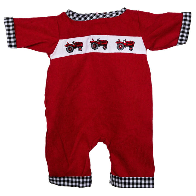 BLC C Outfit Romper Tractors Red Fits 20" & Newborn