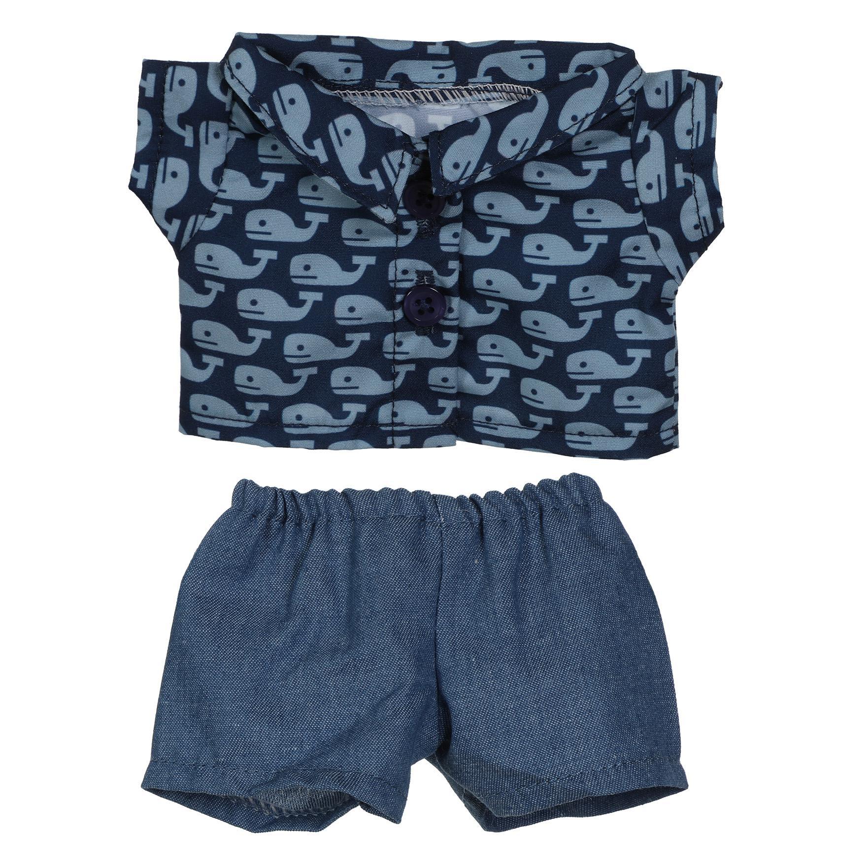 BLC Z01 Outfit 2pc Whales 'n Denim fits 12", 14" & Lullaby