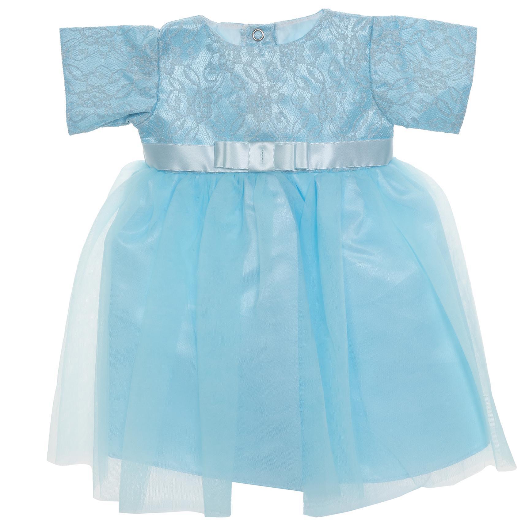 BLC C SG Dress Aqua Blue Lace Fits 20" & Newborn