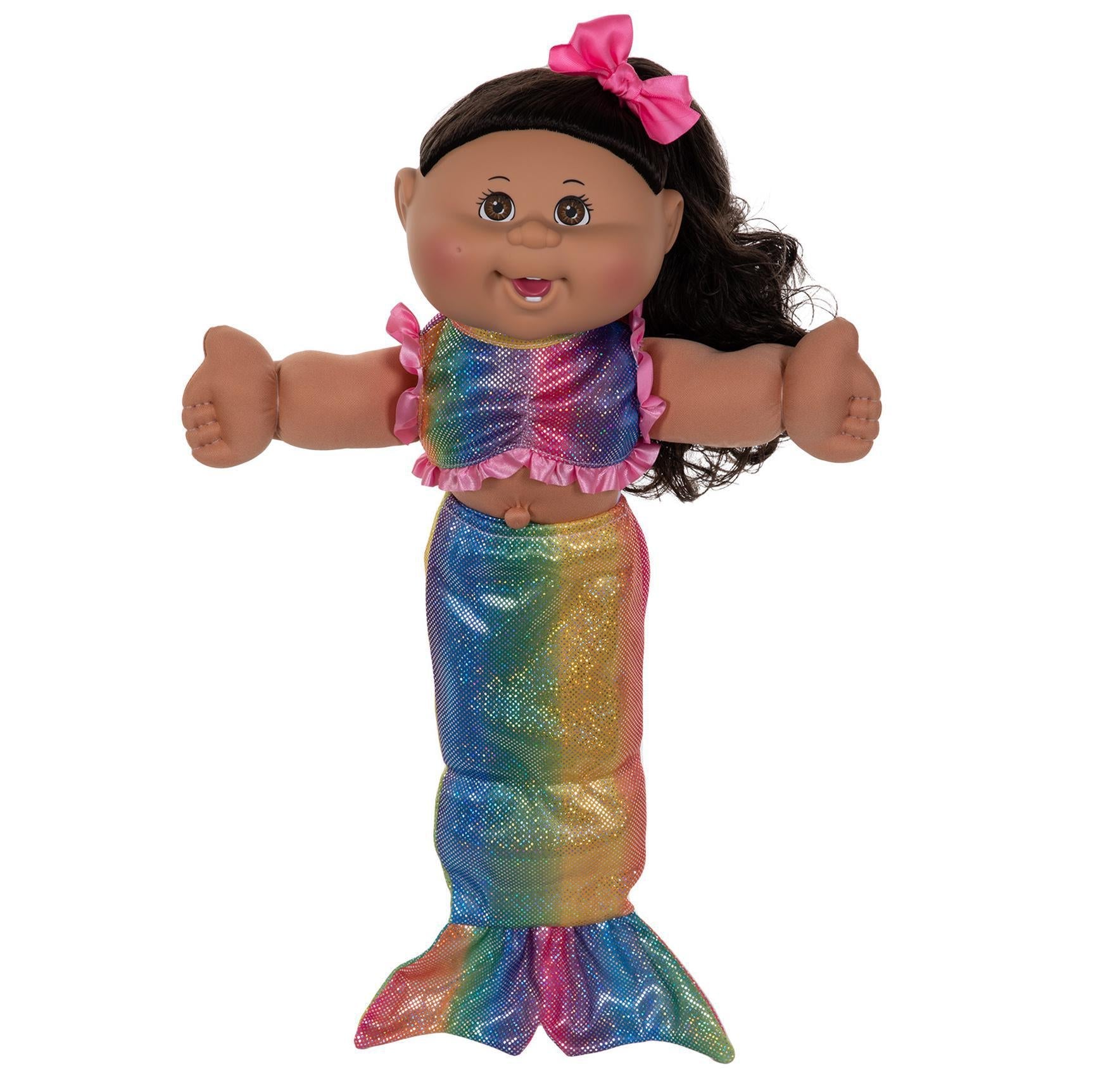 14" Mermaid Girl MED BRO BLK