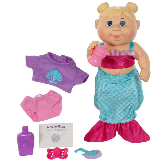 Mermaid Deluxe Newborn Splash 'n Reveal LGT BLU BLO 11"